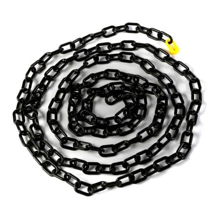 Sentry Protection System Guard Post 2inW x 17'L Heavy Duty Black Plastic Chain w/Master Link GPCHAIN-17-B